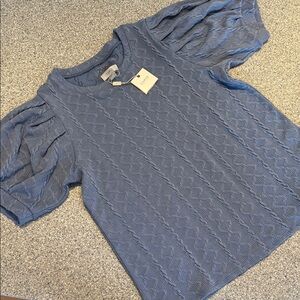 Cupid Blue Textured Women's Blouse